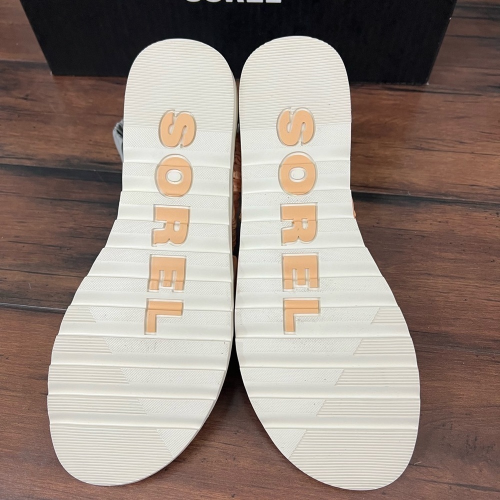 NIB - SOREL Ella II Comfort Ruched Strappy Sandals - Chrome Grey - Size 8.5 - Picture 8 of 9
